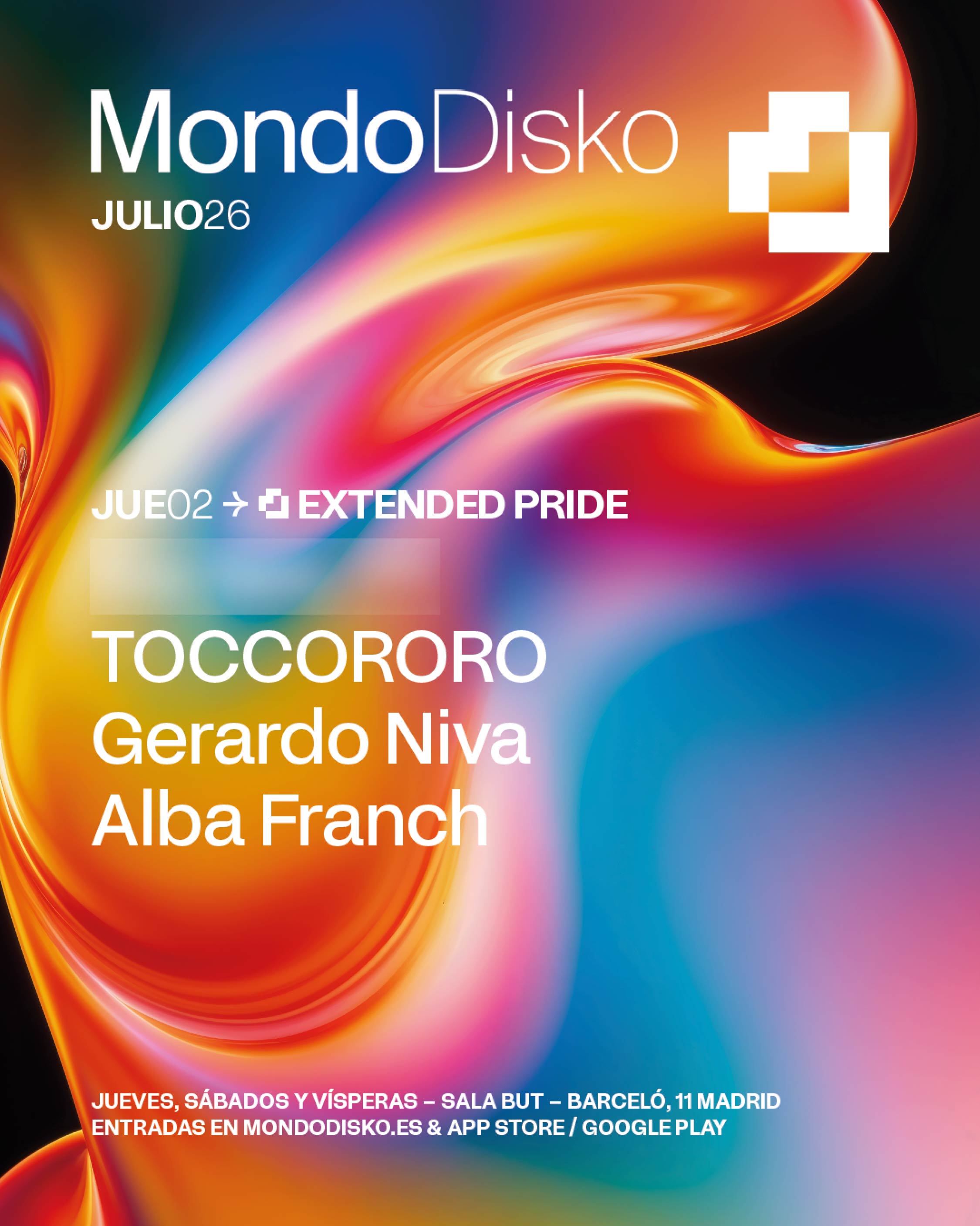 Extended Pride : Toccororo, Gerardo Niva, Alba Franch