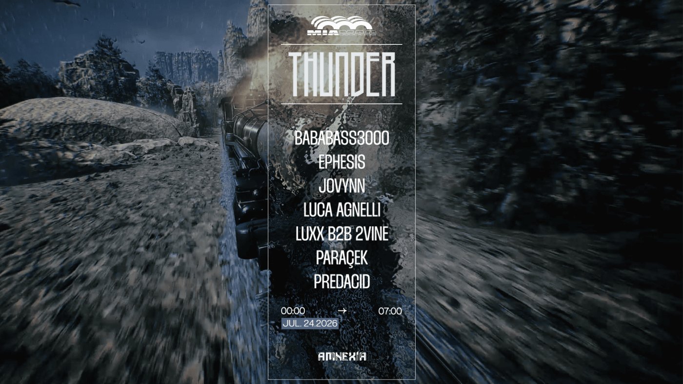 THUNDER: Luca Agnelli, PARACEK, EPHESIS, JOVYNN & MORE