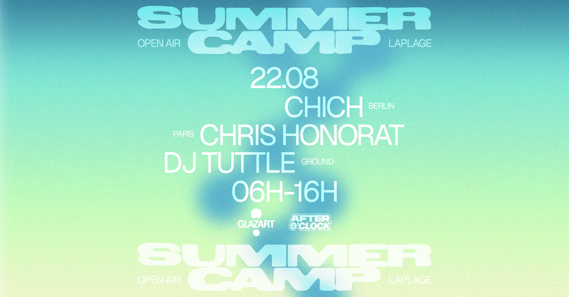 After O'clock x La Plage Open Air: Chich, Chris Honorat, DJ Tuttle