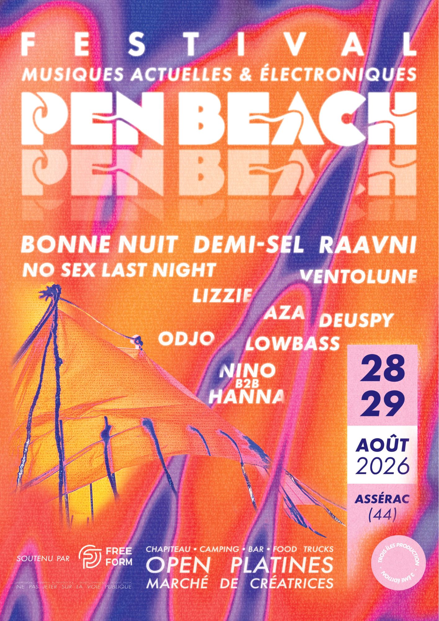 Festival Pen Beach, Assérac, 28 and 29 August 2026