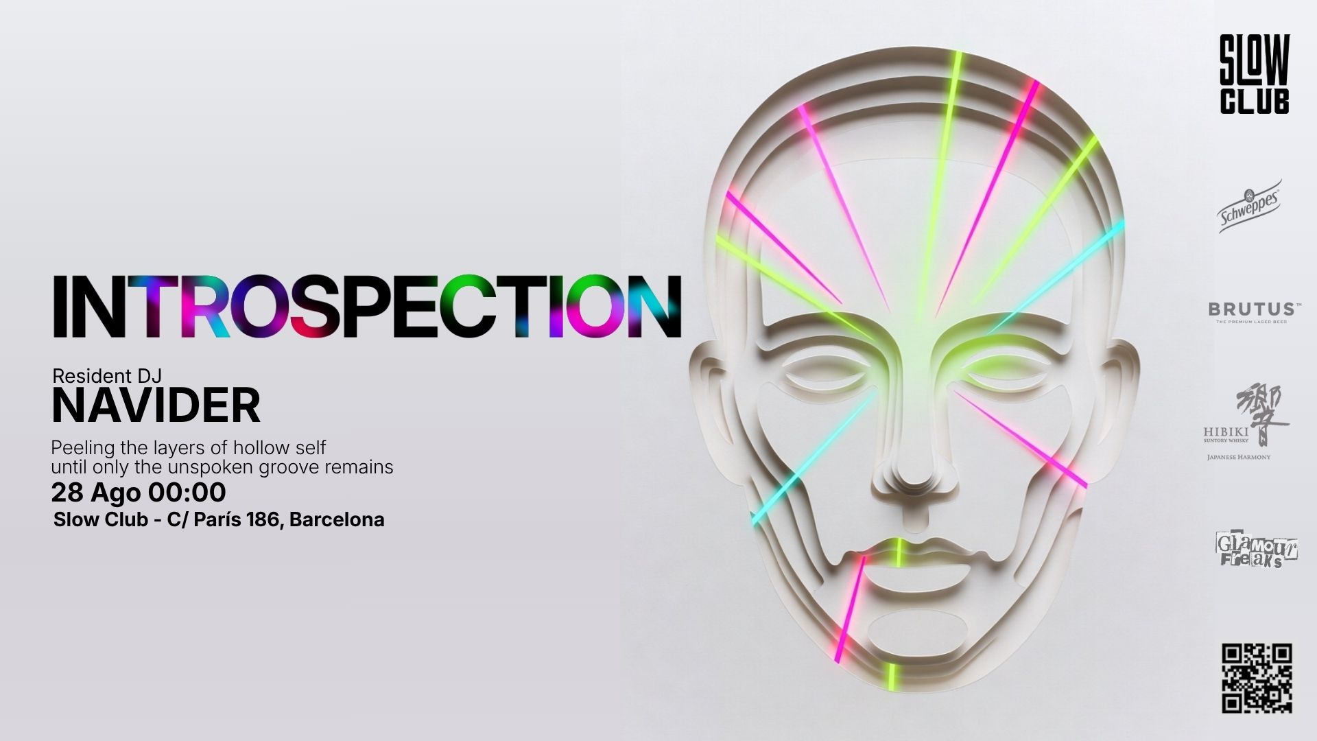 Introspection with resident Navider at Slow Club, Barcelona, 28 August 2026