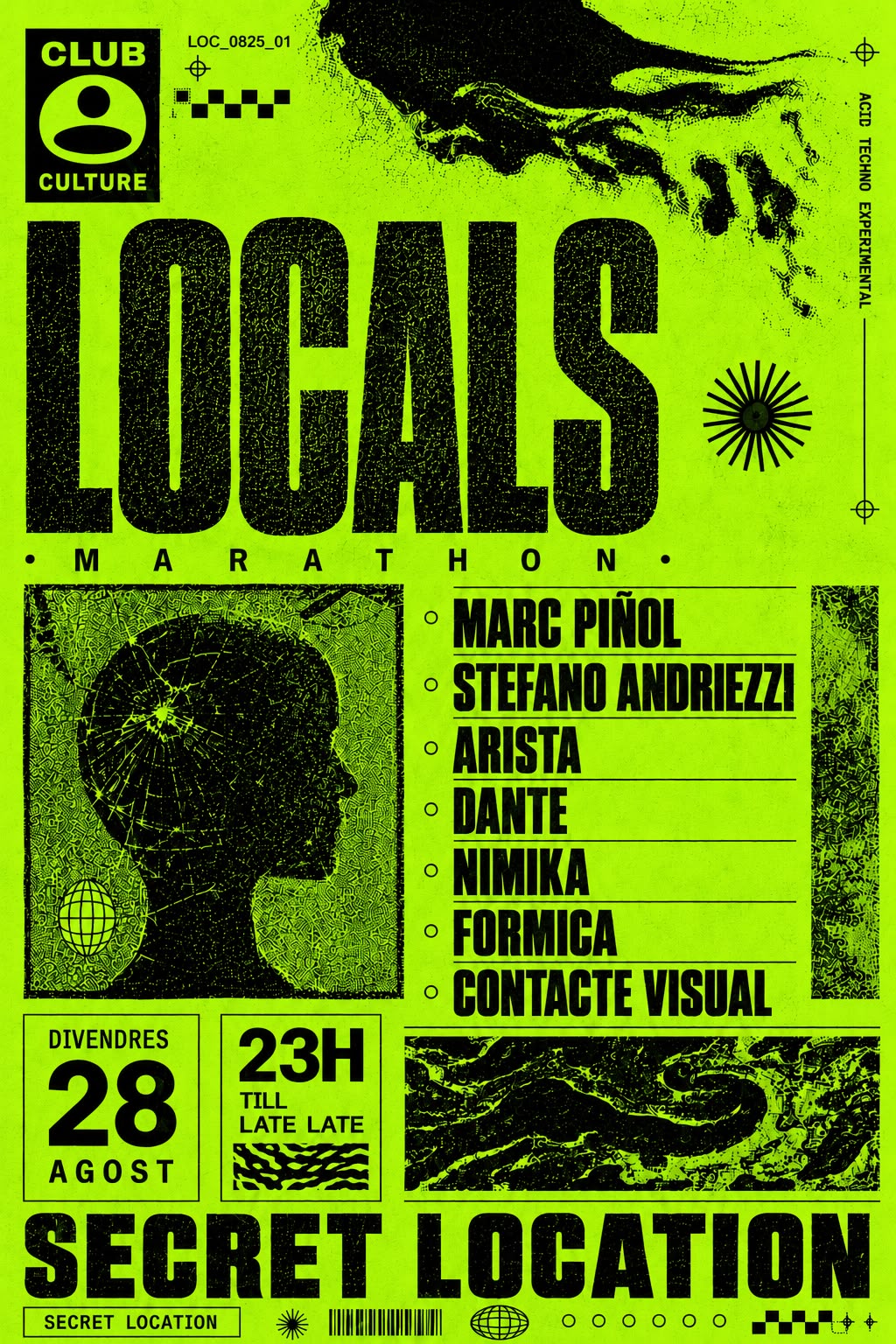 LOCALS Marathon by Club Culture, secret location, Barcelona, 28 August 2026