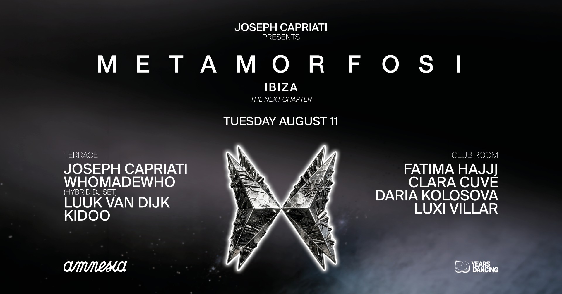 Metamorfosi : Joseph Capriati, WhoMadeWho, Clara Cuvé