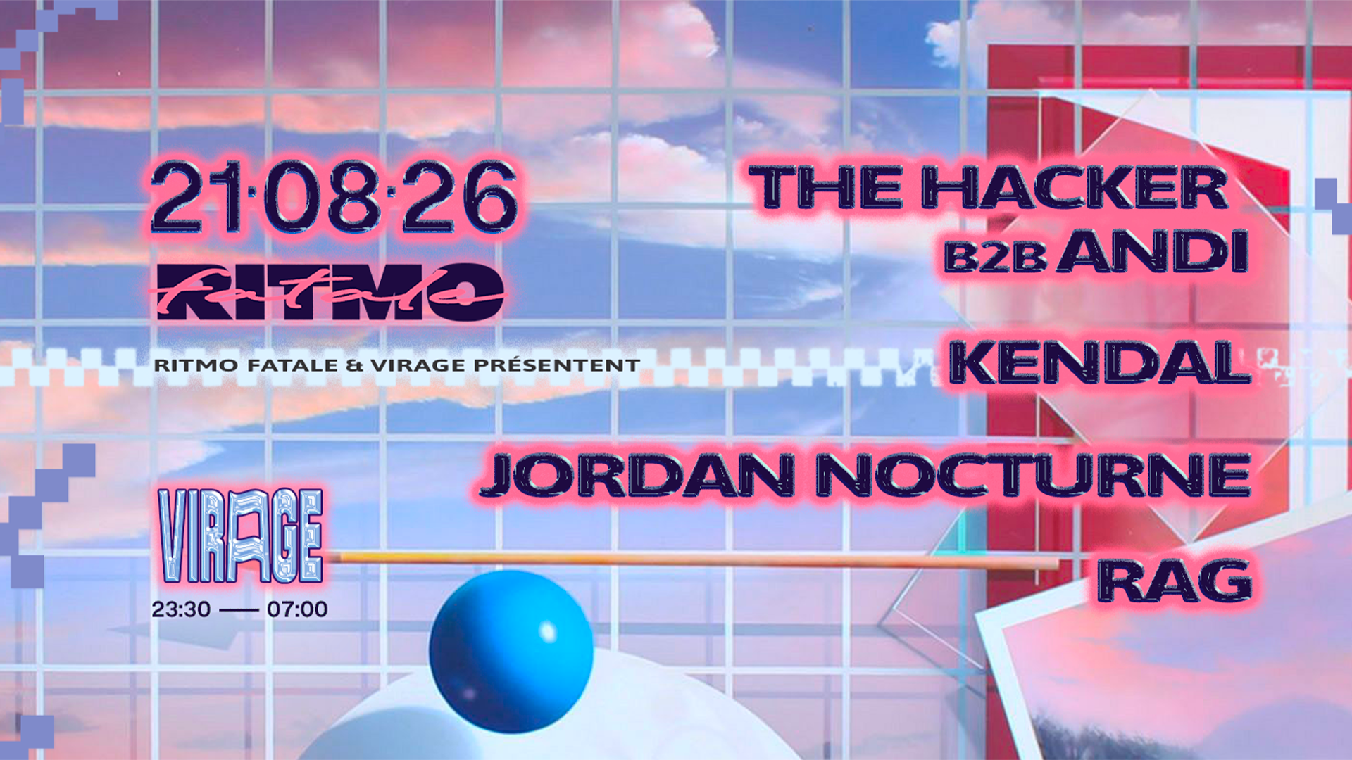 Ritmo Fatale: The Hacker b2b Andi, Kendal, Jordan Nocturne, RAG