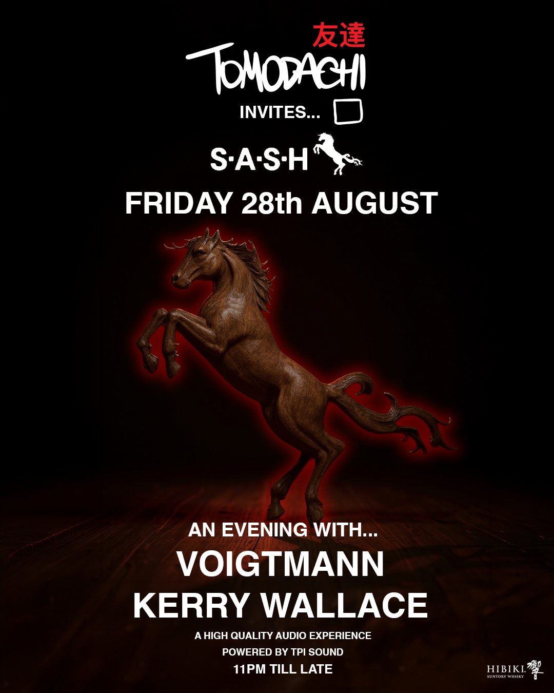 Tomodachi invites S.A.S.H with Voigtmann and Kerry Wallace, Ibiza, 28 August 2026