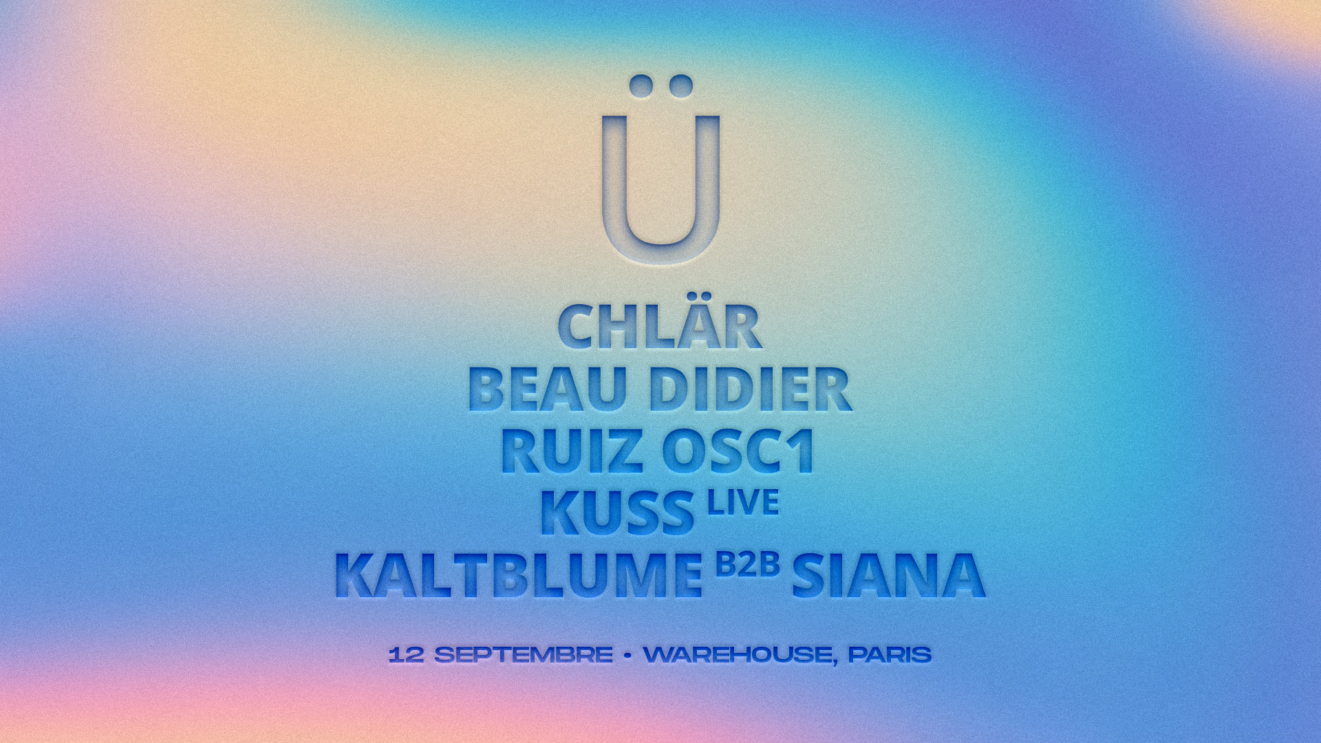3 Years of GRÜV : Chlär, RUIZ OSC1, KUSS : affiche officielle
