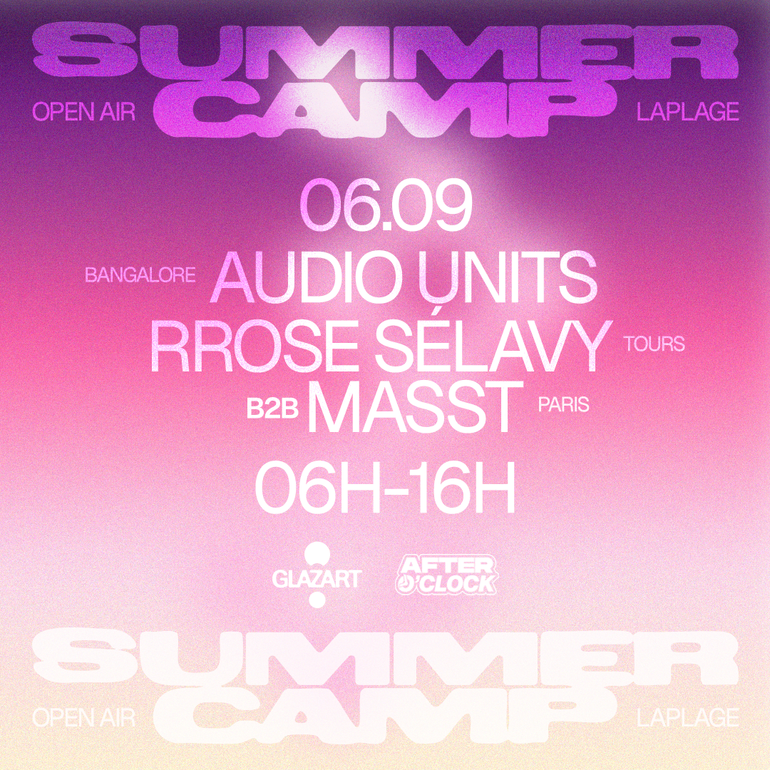 After O'Clock Summer Camp open air at Glazart La Plage, Paris, 6 September 2026