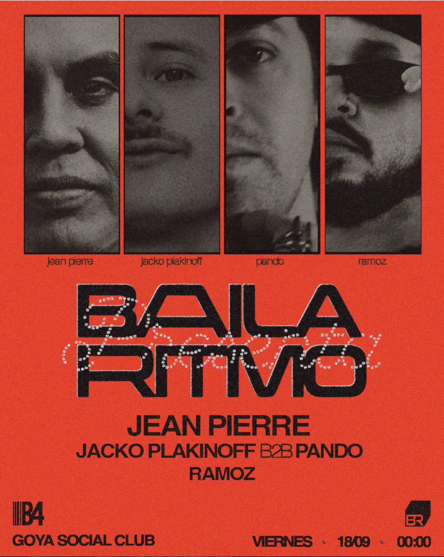 Baila Ritmo with Jean Pierre at Goya Social Club, Madrid, 18 September 2026