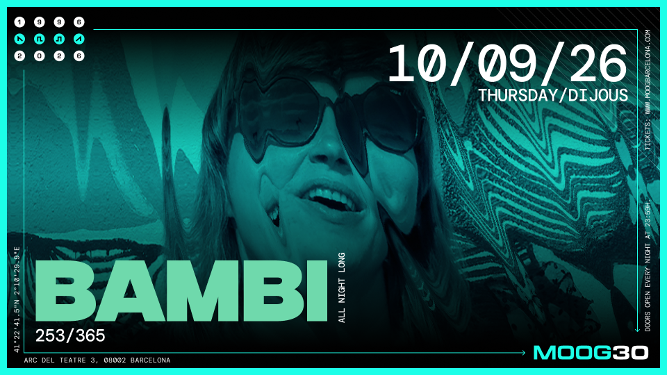 Bambi at Moog Club Barcelona, 2026-09-10