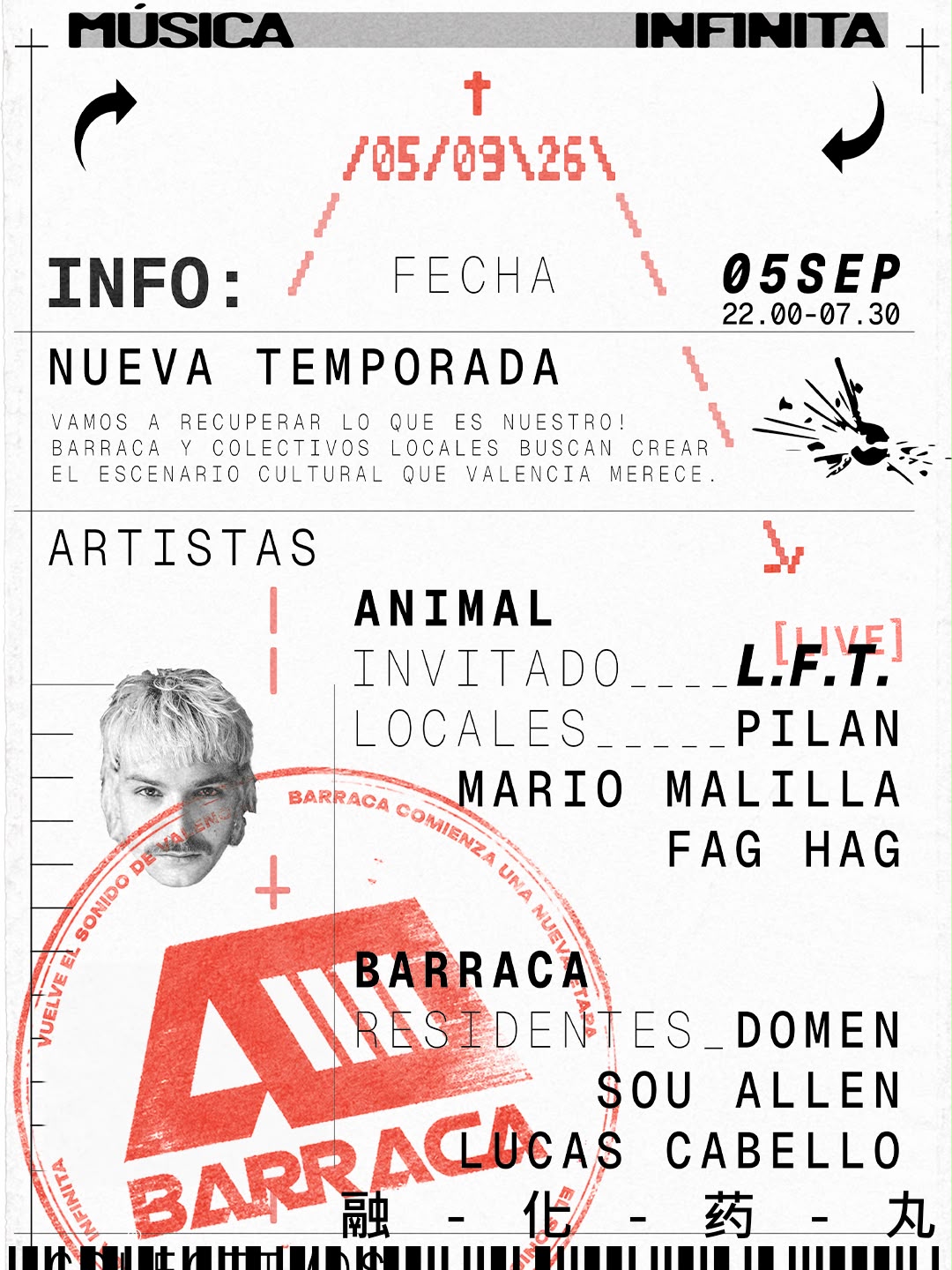 Barraca: L.F.T. (live), Pilan, Mario Malilla, Fag Hag