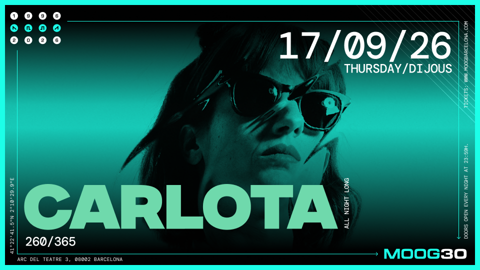 Carlota at Moog Club Barcelona, 2026-09-17