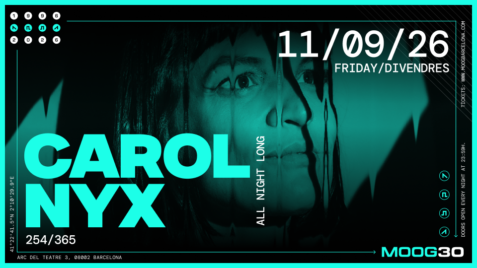 Carol Nyx at Moog Club Barcelona, 2026-09-11