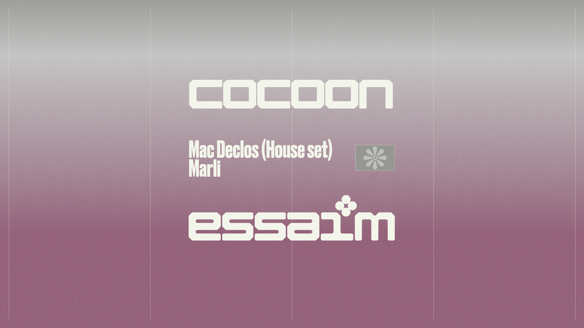 cocoon with Mac Declos house set and Marli at essaim, Paris, 5 September 2026