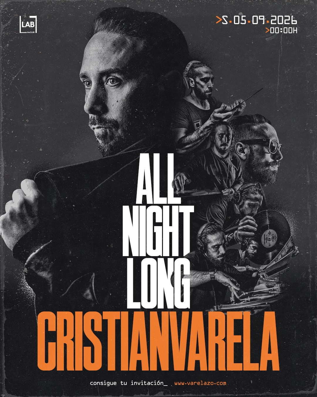 Cristian Varela all night long at LAB theCLUB Madrid, 5 September 2026