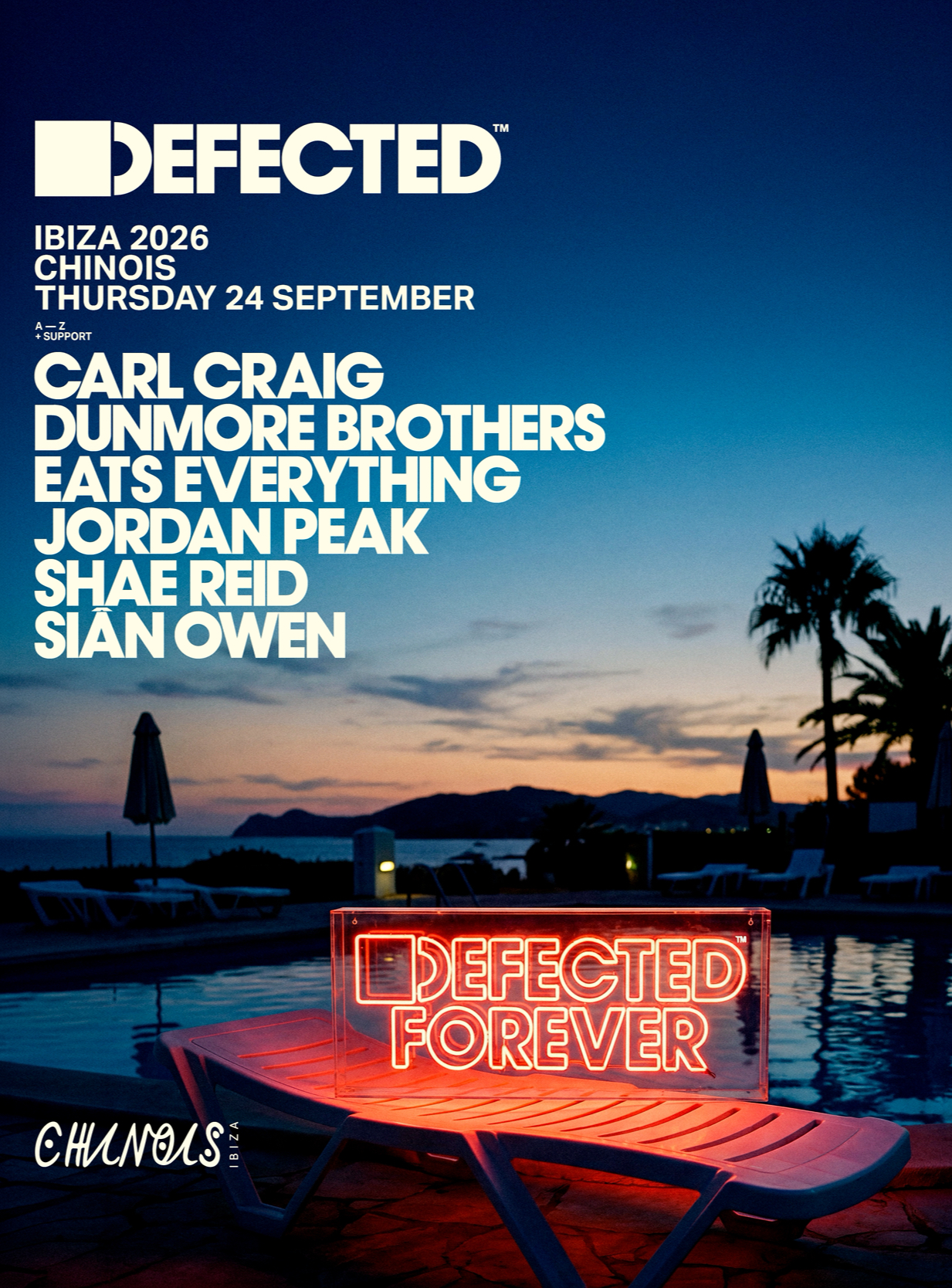 Defected at Chinois Ibiza with Carl Craig and Eats Everything, 24 September 2026