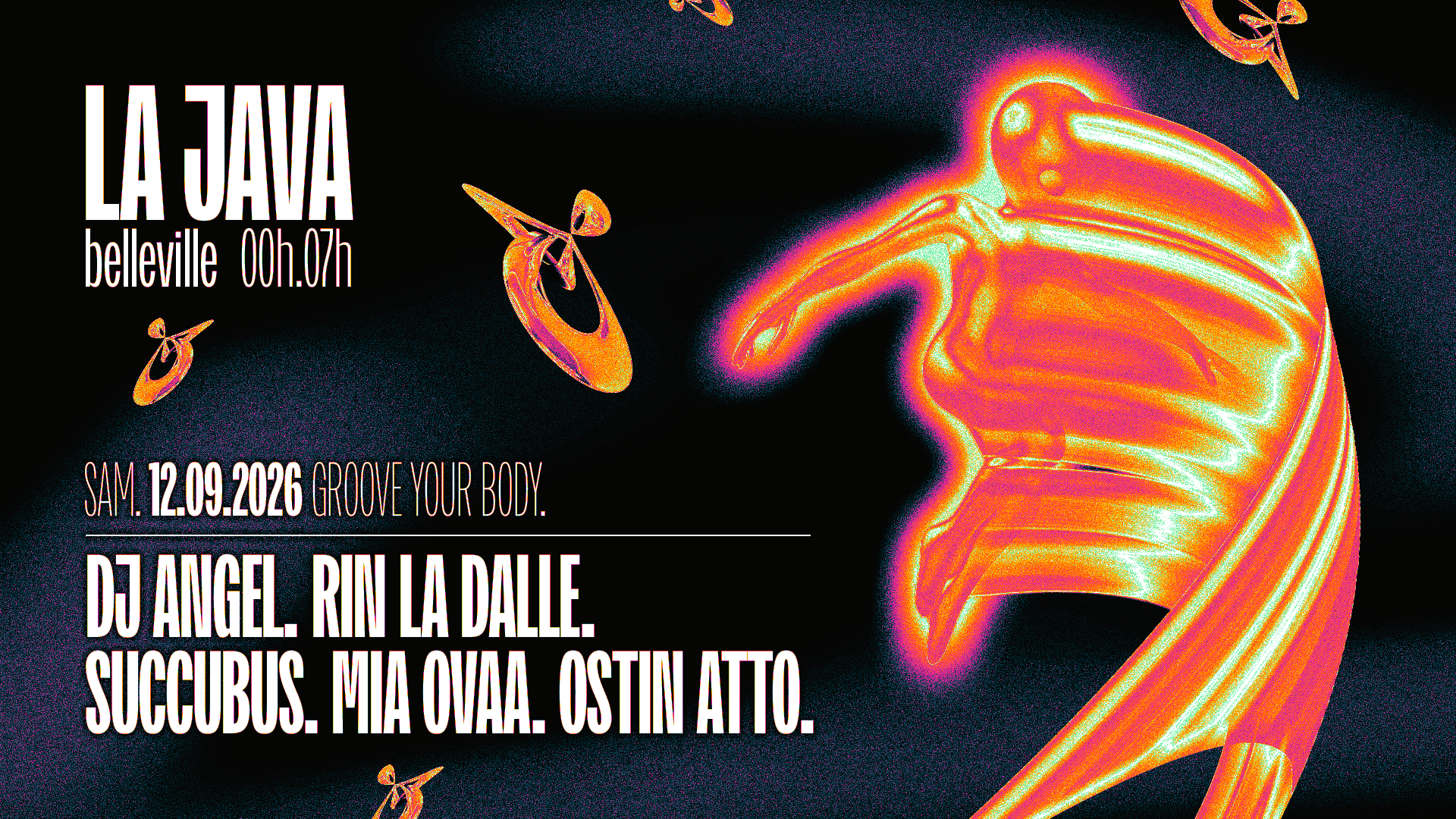 Groove Your Body at La Java, Belleville, Paris, 12 September 2026