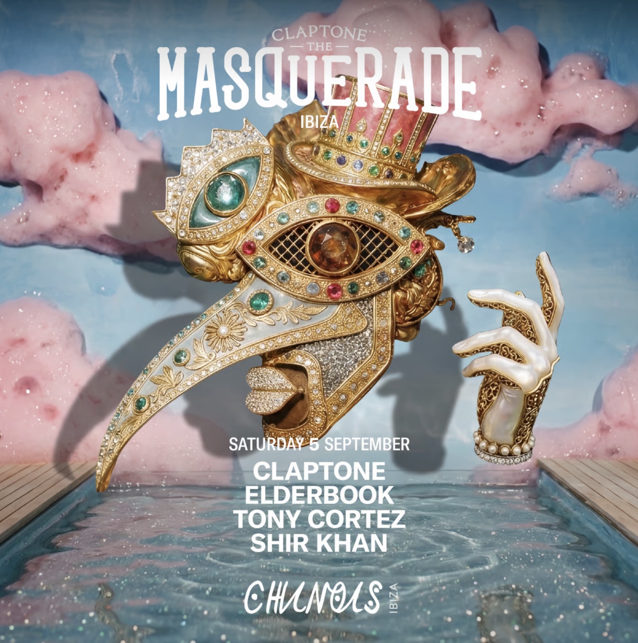 The Masquerade with Claptone, Elderbrook, Tony Cortez and Shir Khan at Chinois Ibiza, 5 September 2026