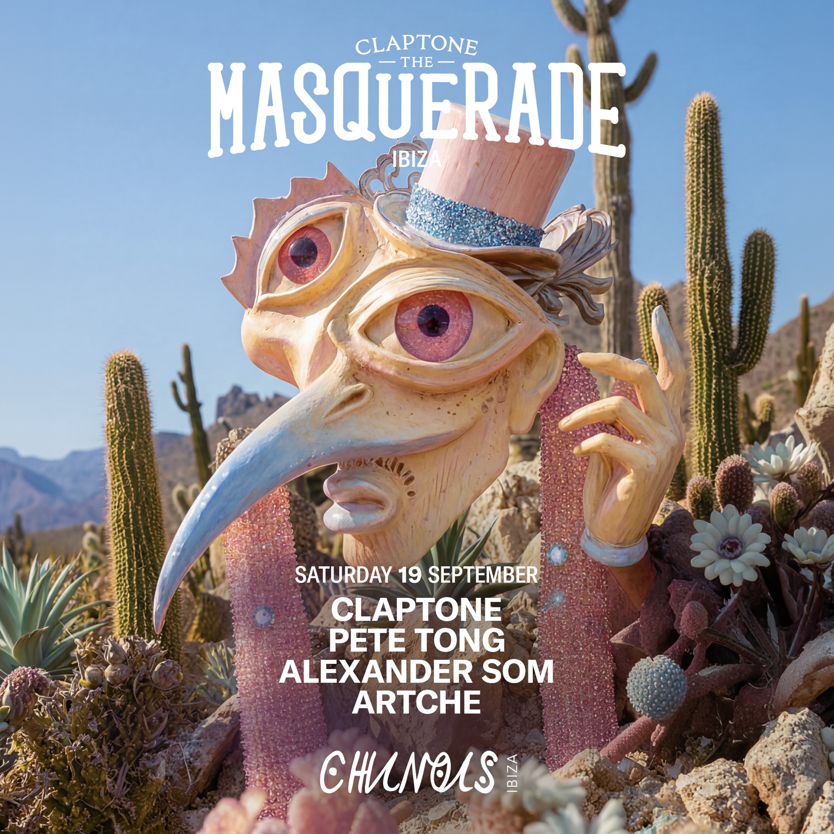 The Masquerade with Claptone and Pete Tong at Chinois Ibiza, 19 September 2026