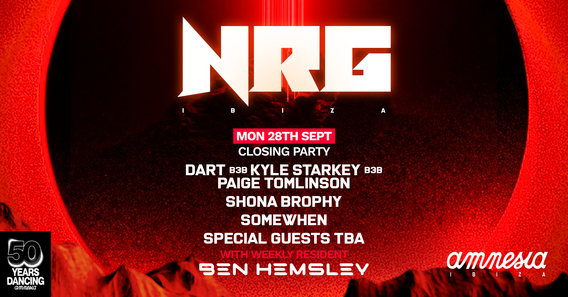 NRG closing : Ben Hemsley, Somewhen, Paige Tomlinson