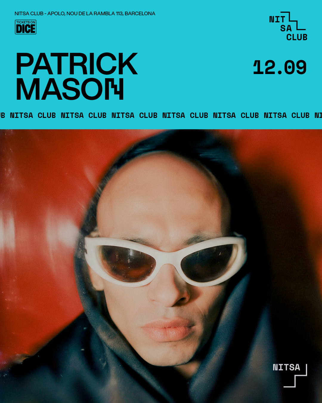 Patrick Mason at Nitsa Club Barcelona, 12 September 2026