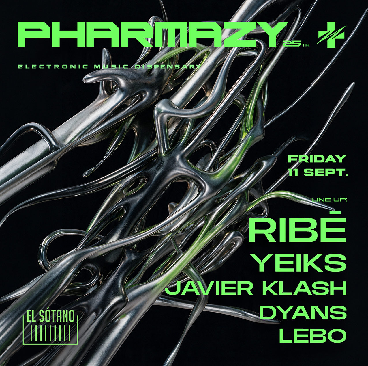 PHARMAZY 25th at EL SÓTANO, Madrid, 11 September 2026