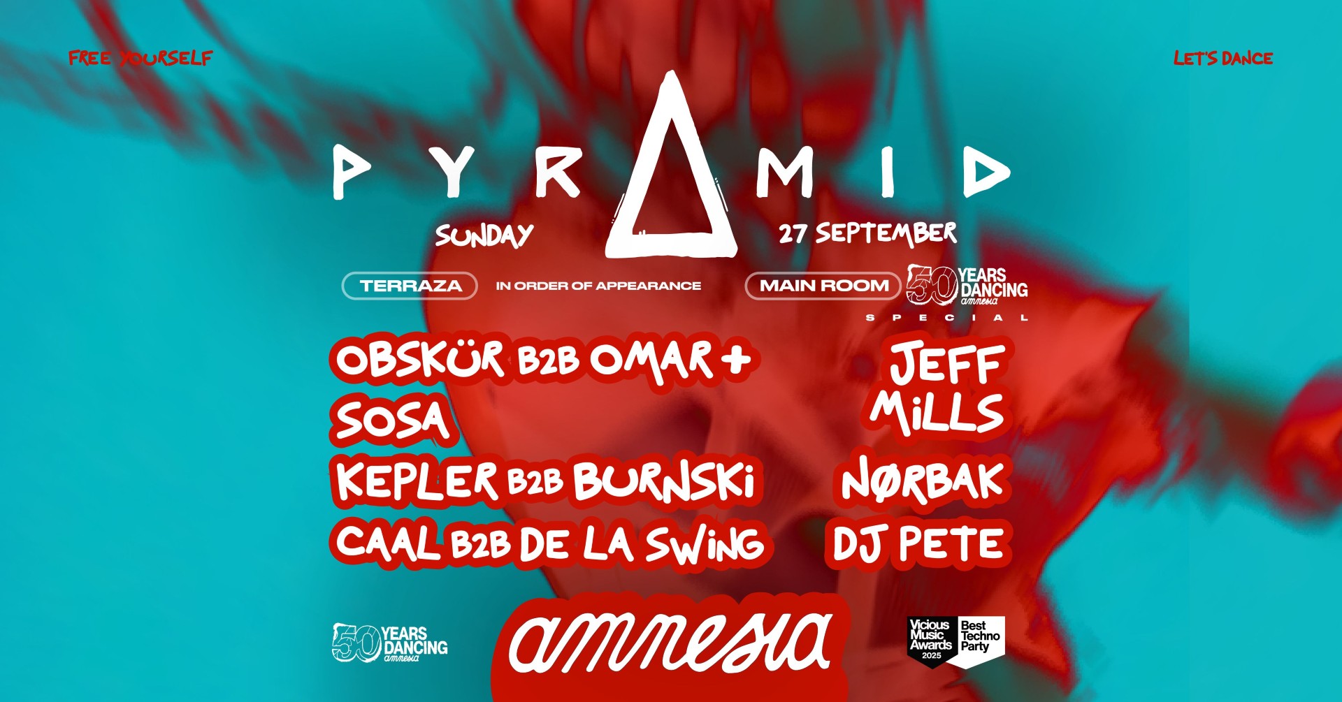 Pyramid : Jeff Mills, Nørbak, DJ Pete