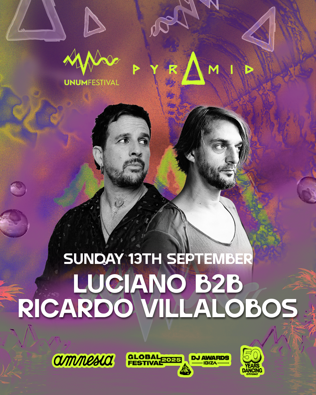 Pyramid with Luciano b2b Ricardo Villalobos at Amnesia Ibiza, 13 September 2026