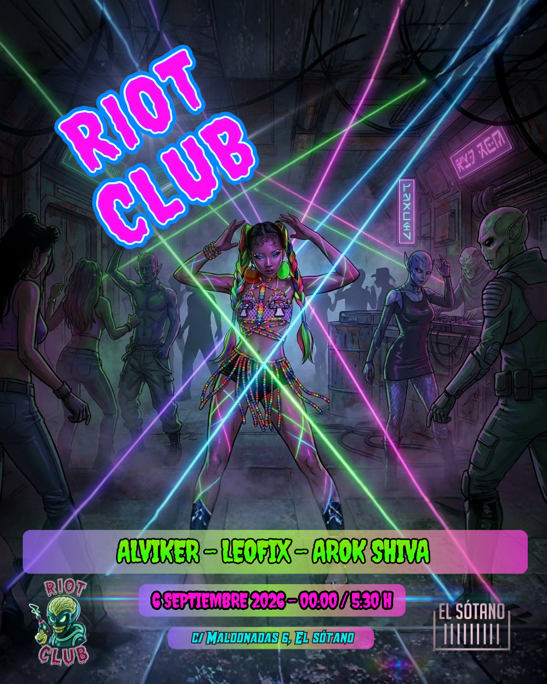 RIOT CLUB : Alviker, Arok Shiva, Leofix