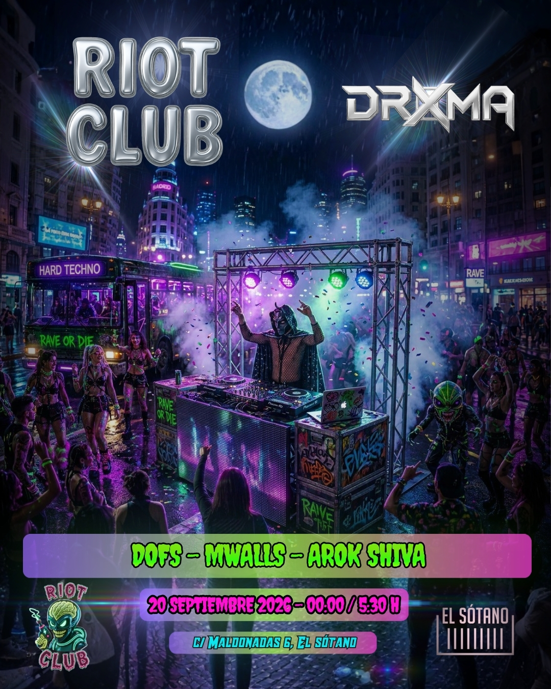 Riot invites DRXMA at EL SÓTANO, Madrid, 20 September 2026