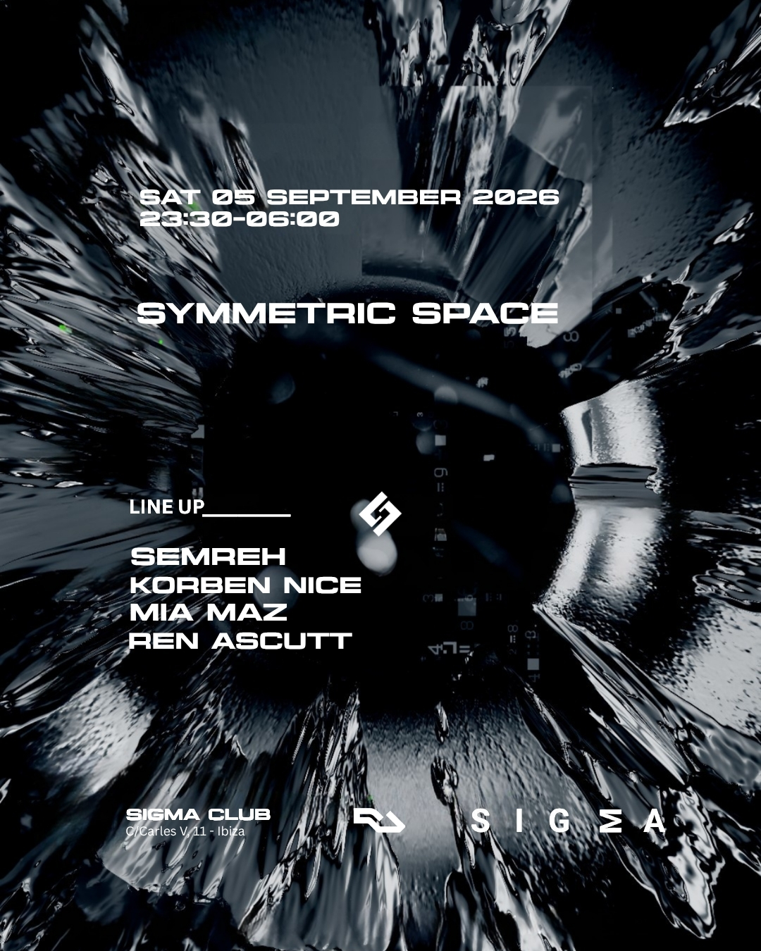 Symmetric Space at Sigma Club, Ibiza, 5 September 2026