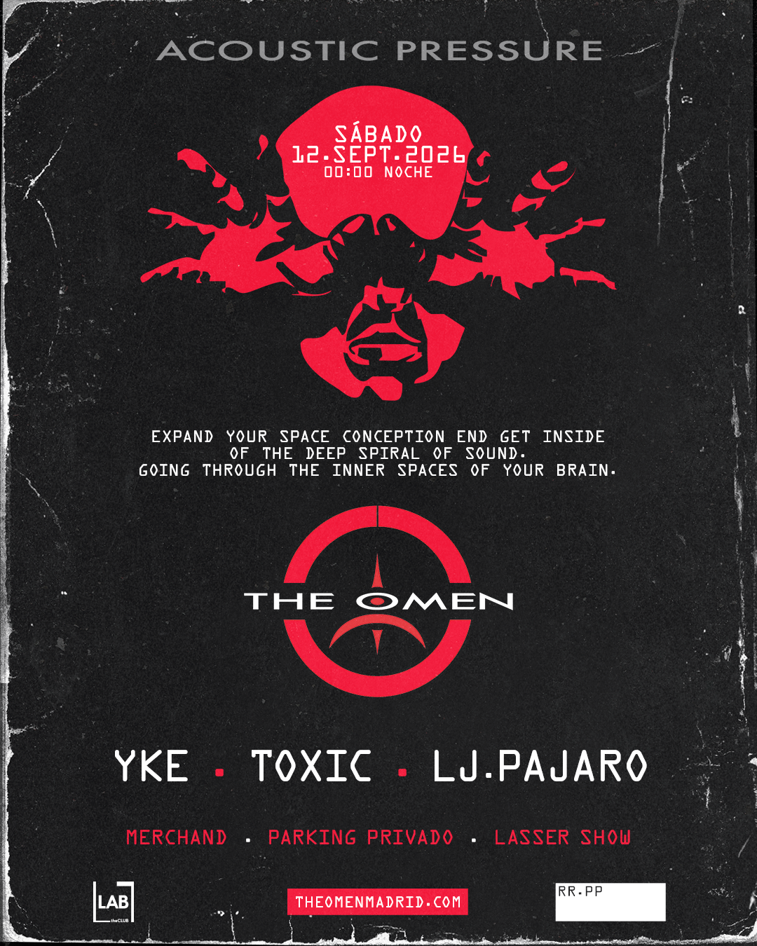 THE OMEN, Acoustic Pressure, at LAB theCLUB Madrid, 12 September 2026