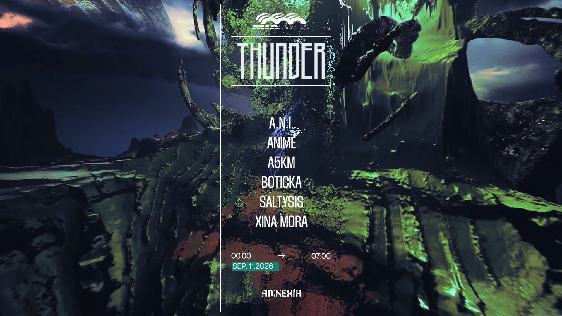 THUNDER at Mia Mao, Paris, 11 September 2026