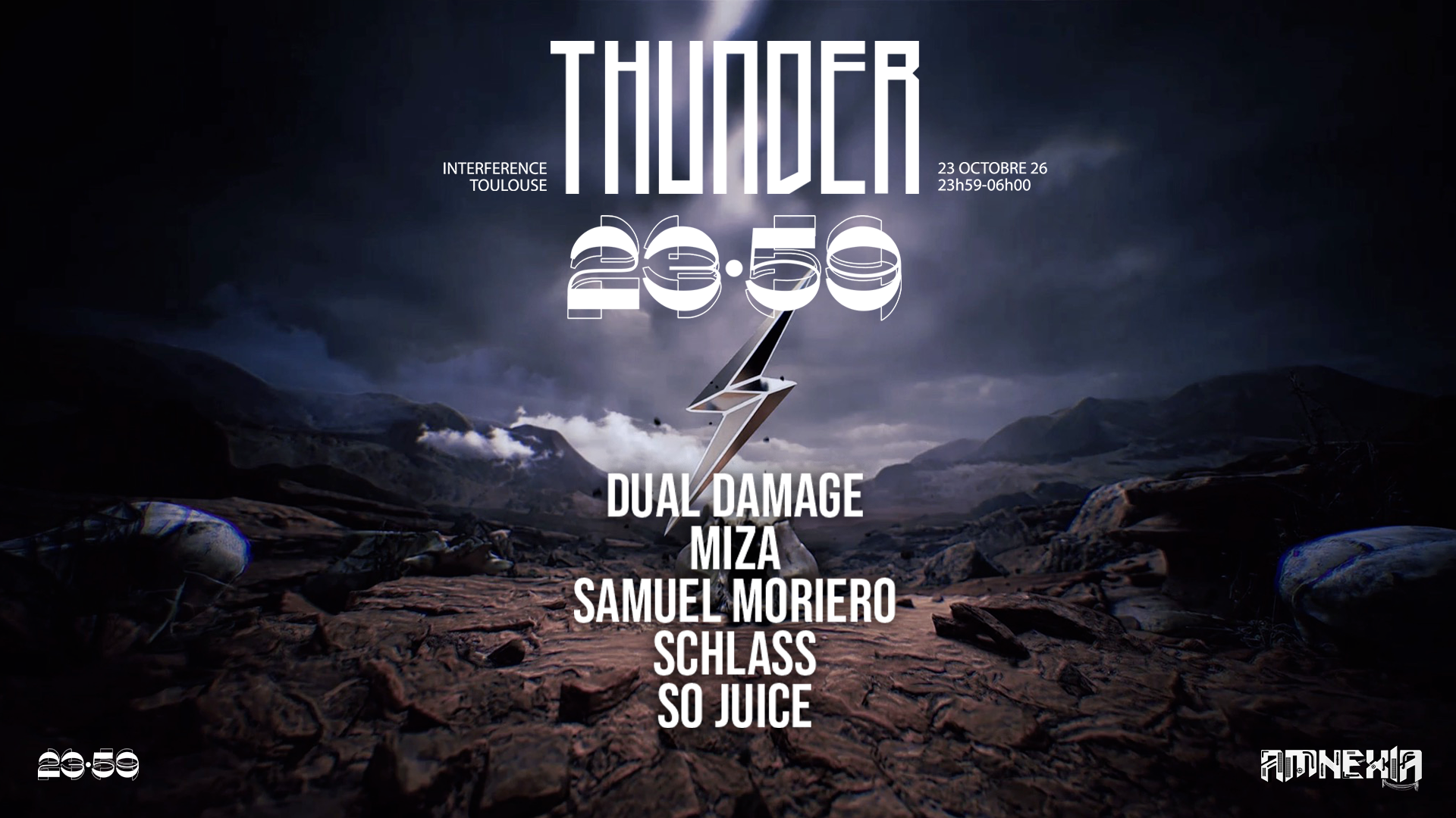 23:59 x Thunder: Dual Damage, Samuel Moriero, Schlass, So Juice, Miza