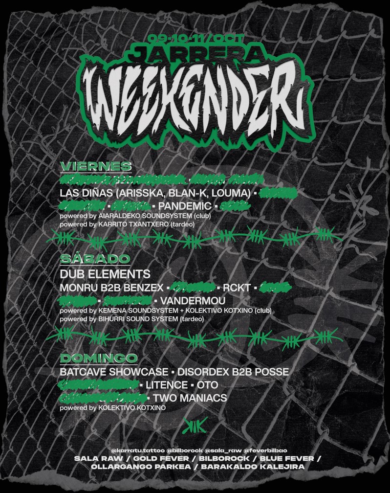 Jarrera Weekender 2026 Bilbao