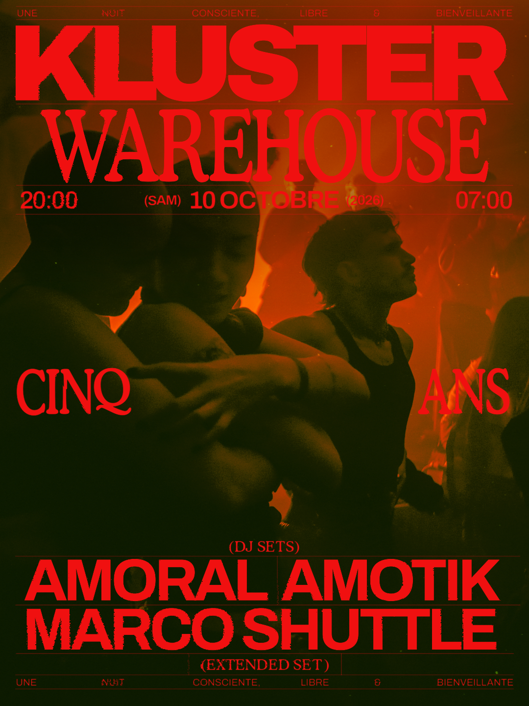Kluster 5 Years, secret warehouse near Paris, 10 October 2026