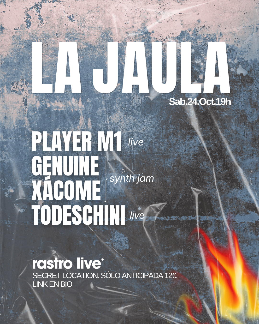 LA JAULA at Rastro Live Studio, Madrid, 24 October 2026