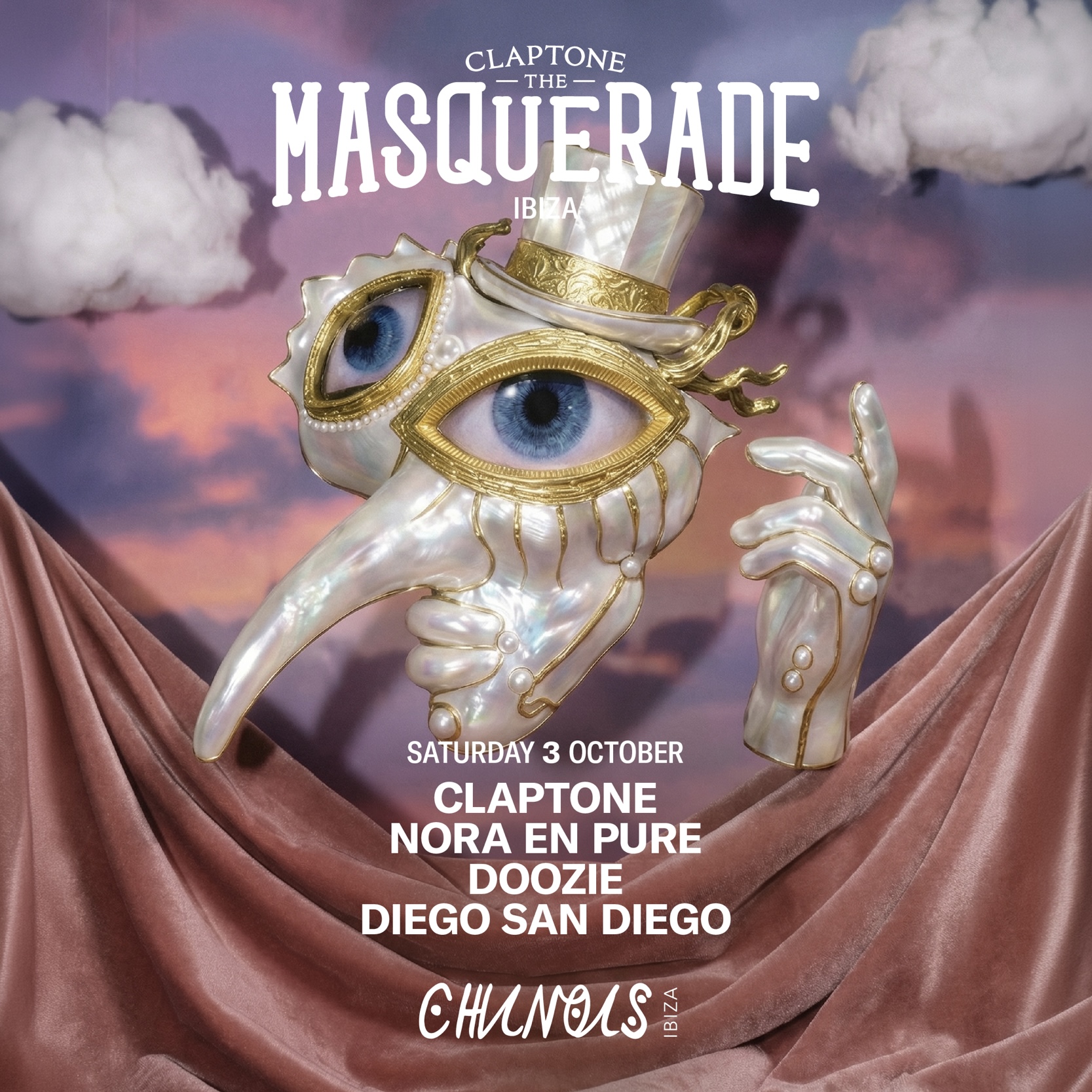 The Masquerade with Claptone and Nora En Pure at Chinois Ibiza, 3 October 2026