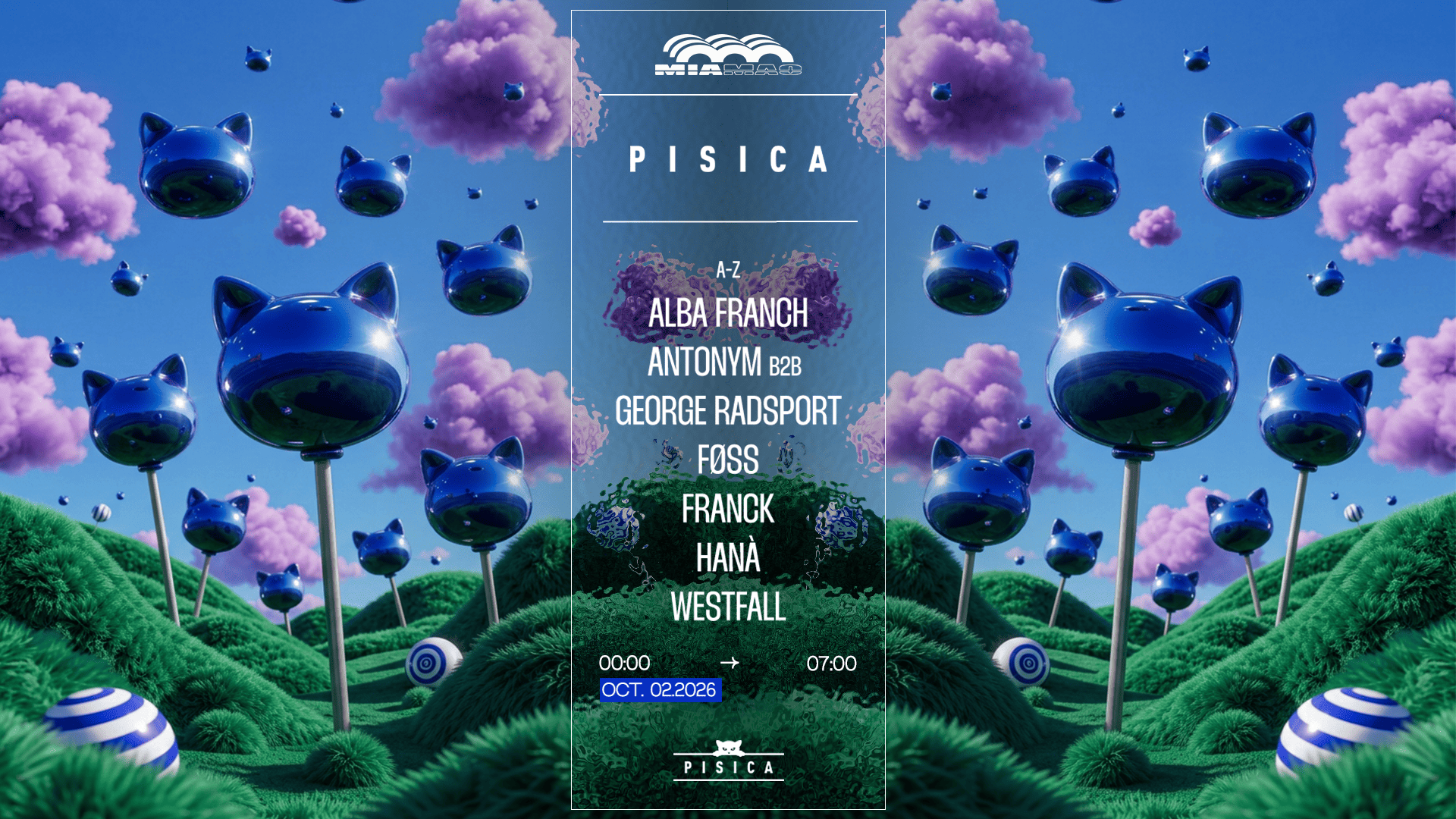 Pisica, Alba Franch, Mia Mao Paris, 2 October 2026