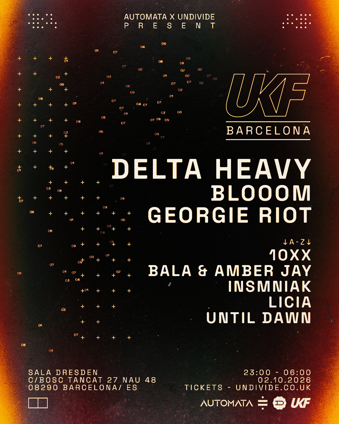 UKF Barcelona x Automata, Delta Heavy, Sala Dresden Barcelona, 2 October 2026