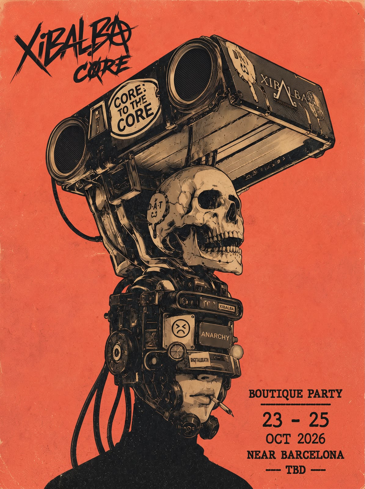 Xibalba Core boutique party near Barcelona, 23 to 25 October 2026