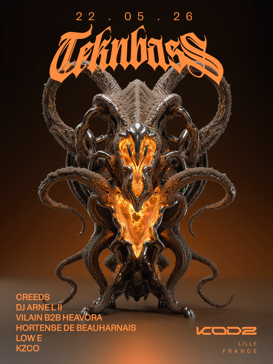 TEKNBASS x Kodz: Creeds, DJ Arne L II, Vilain b2b Heavora