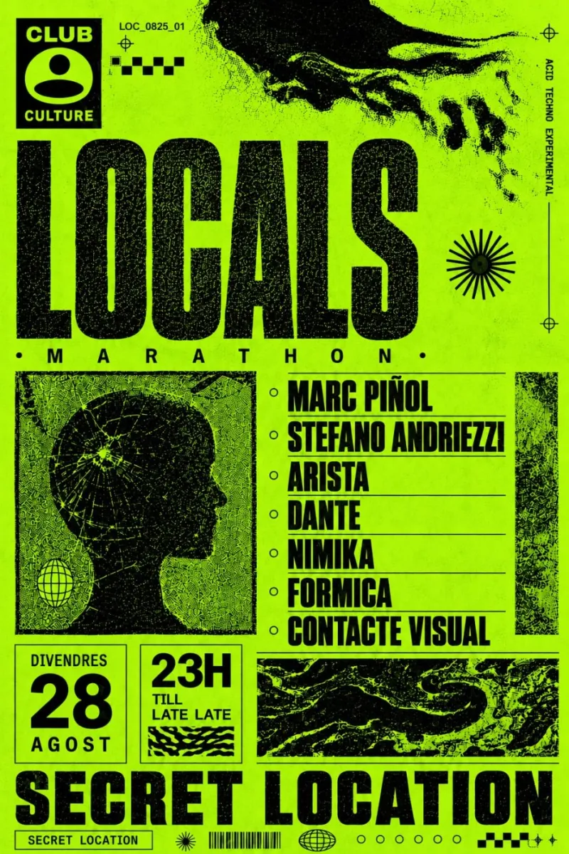 LOCALS Marathon by Club Culture, secret location, Barcelona, 28 August 2026