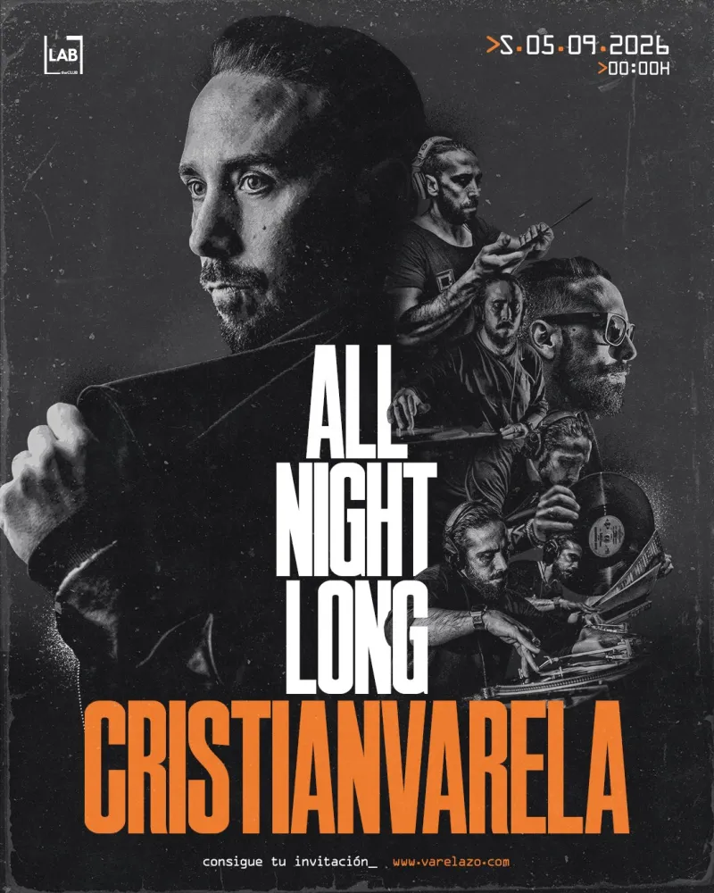 Cristian Varela all night long at LAB theCLUB Madrid, 5 September 2026