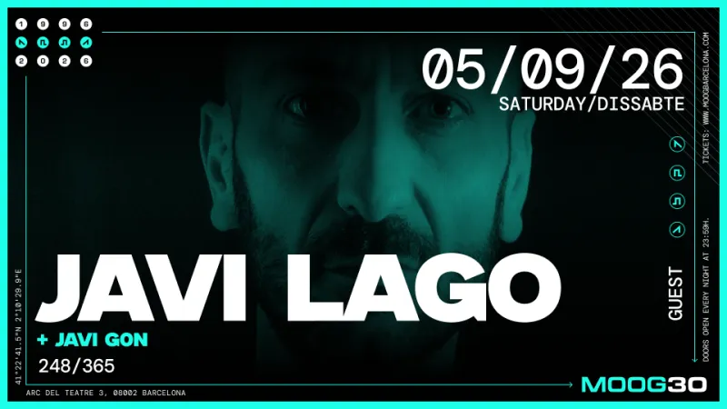 Javi Lago + Javi gOn at Moog Club Barcelona, 2026-09-05