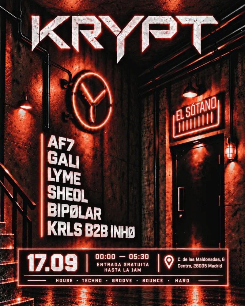 KRYPT: Bipølar, Af7, Lyme, Krls B2B Inhø, Sheol, Gali 