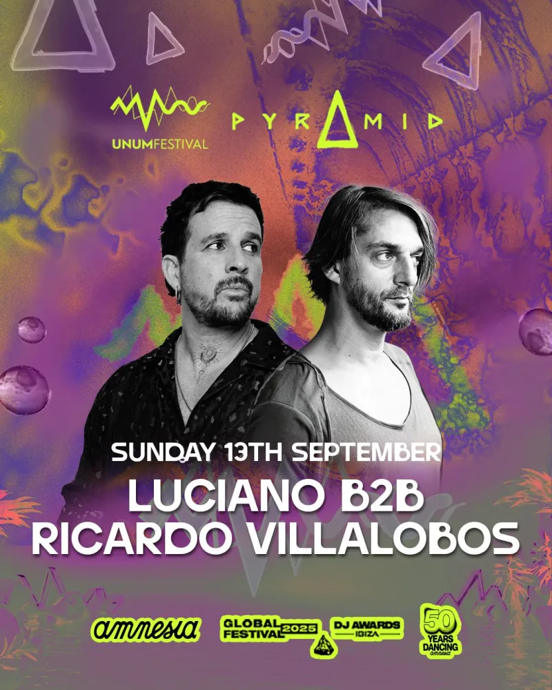 Pyramid with Luciano b2b Ricardo Villalobos at Amnesia Ibiza, 13 September 2026