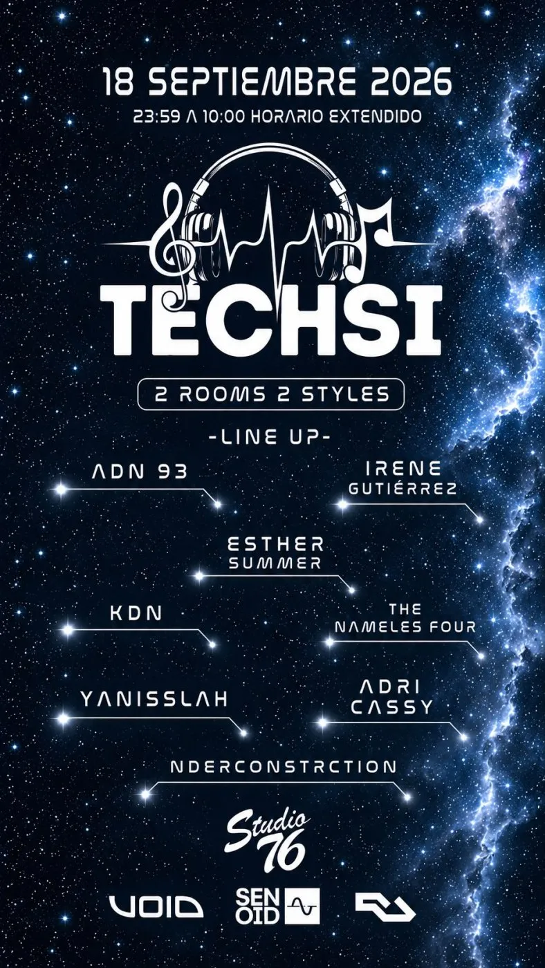 TECHSI opening third season at Studio 76, Madrid, 18 September 2026