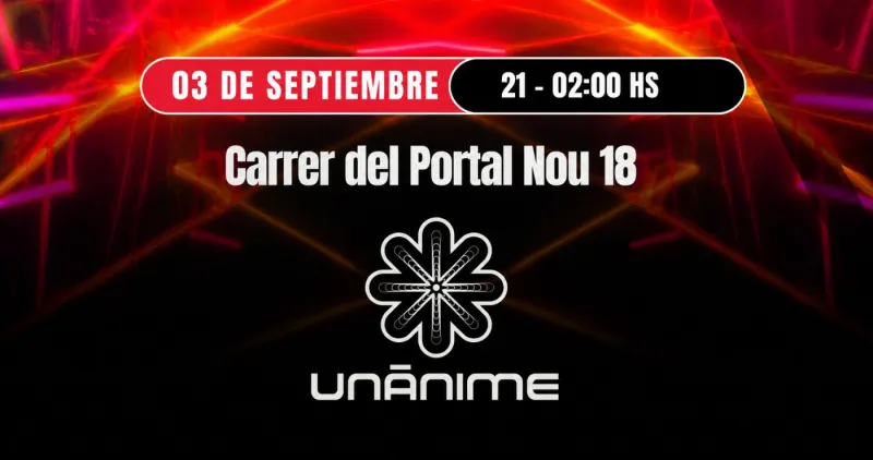 Unánime Collective at Can Lluís, Barcelona, 3 September 2026