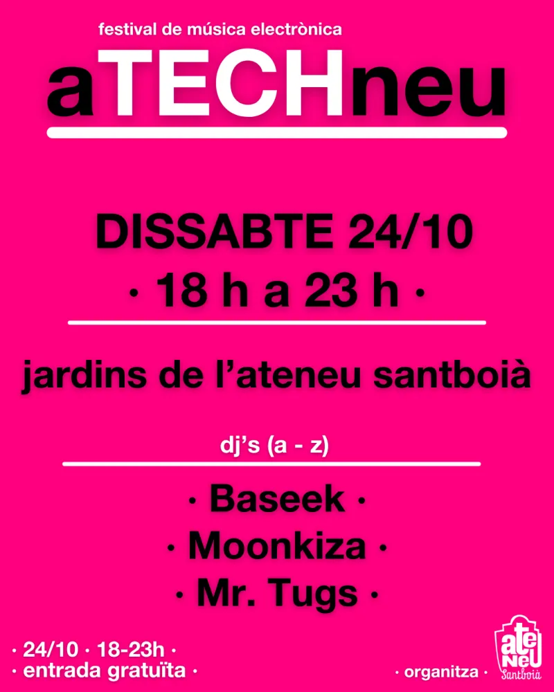 aTECHneu festival, Ateneu Santboià, Sant Boi de Llobregat, 24 October 2026