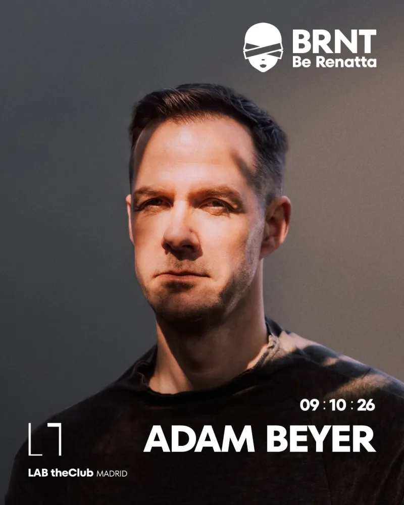 BRNT with Adam Beyer at LAB theCLUB Madrid, 9 October 2026
